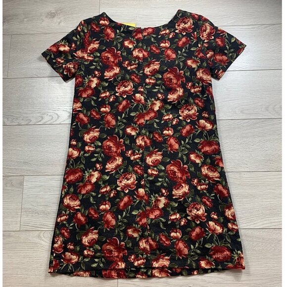 Maeve Anthropologie Rose Floral Print Short Sleeve Shift Dress - Picture 2 of 11